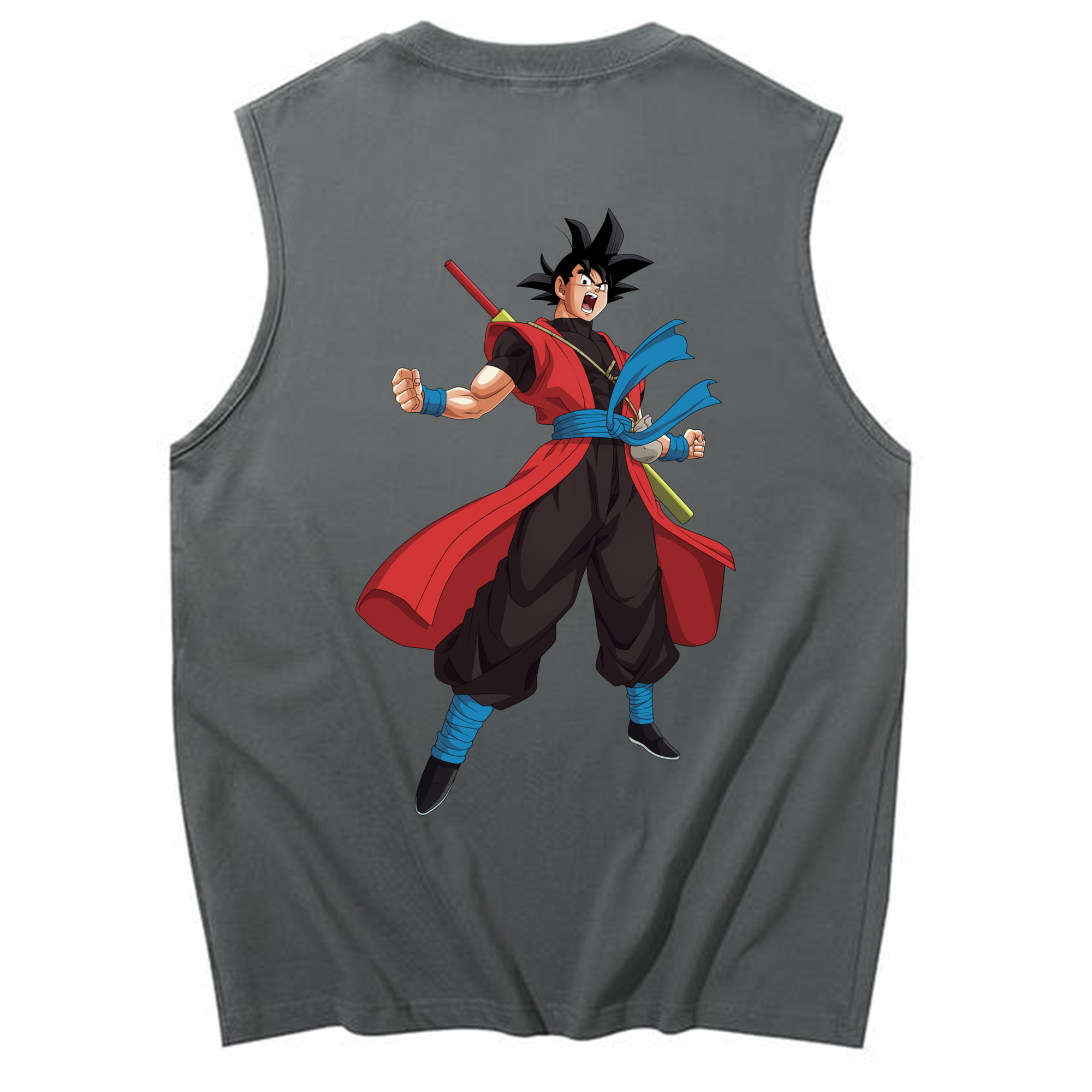 （画像用） ドラゴンボール 孫悟空（そん ごくう）Son Goku カカロット DRAGON BALL Kakarotto コットン100％タンクトップ（背面プリント）